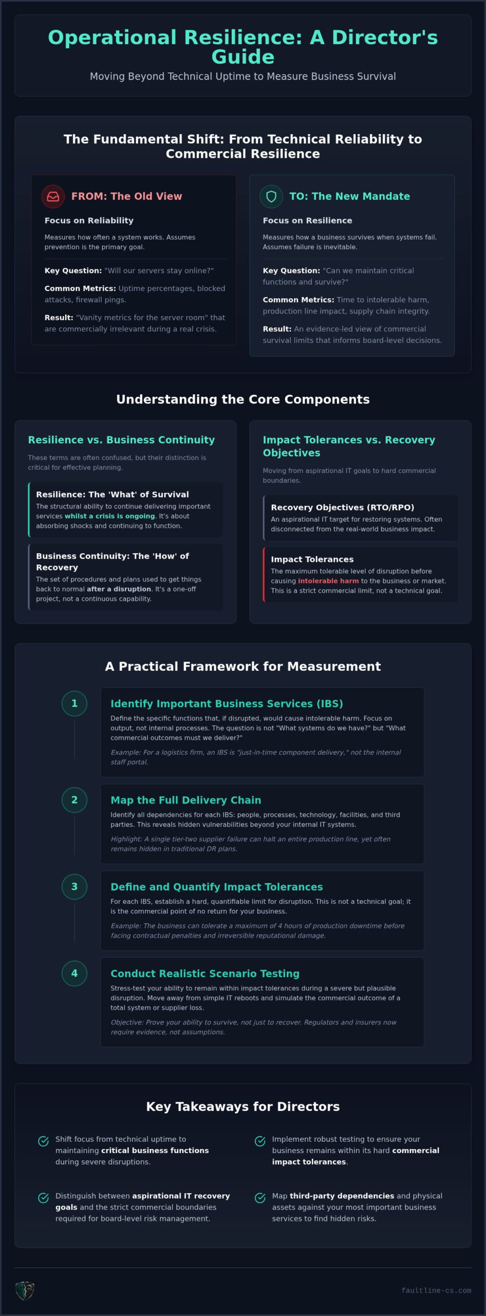 Operational Resilience Measurement: A Strategic Framework for UK Directors
